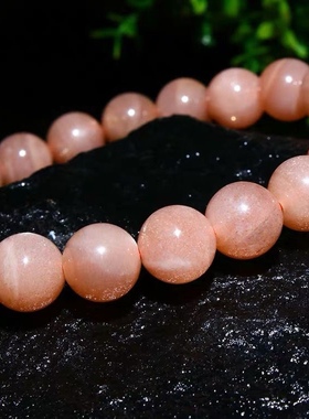 天然金太阳石手串能量石橙月光手链日光石单圈女款韩版学生款