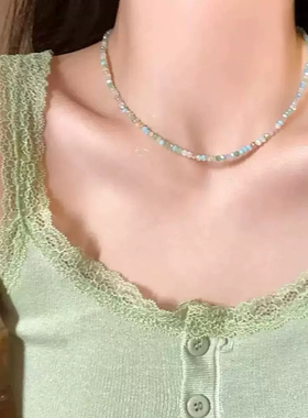 地球超新鲜王玉雯同款夏日多巴胺项链女小众高级感复古配饰气质