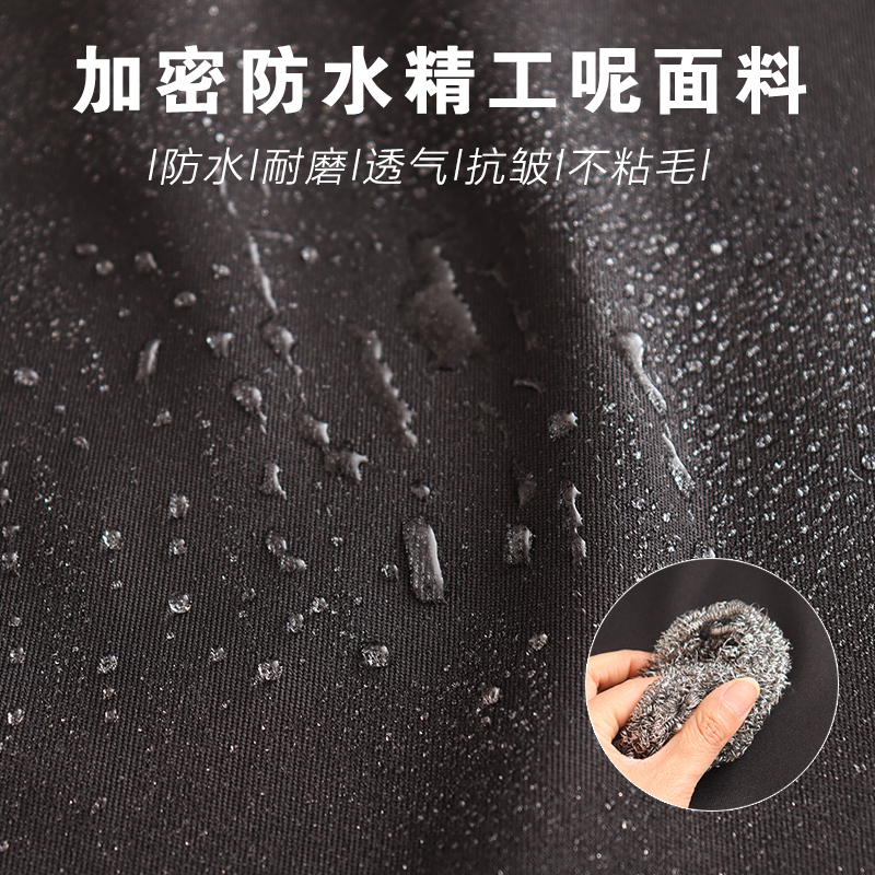 厨房工作围裙定制印字上班工装防水防油耐磨透气男女围腰餐饮奶茶 - 图0