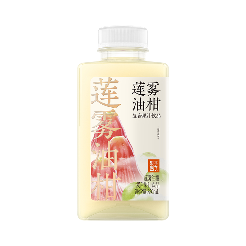 果子熟了芭乐油柑复合柠檬果汁饮料350ml*8瓶葡萄味黄皮潮汕饮品 - 图1