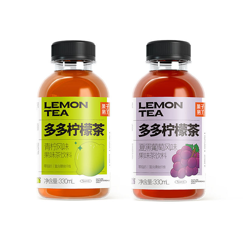 果子熟了多多柠檬茶饮料青柠葡萄芭乐小果茶果汁柠檬汁330ml*6瓶