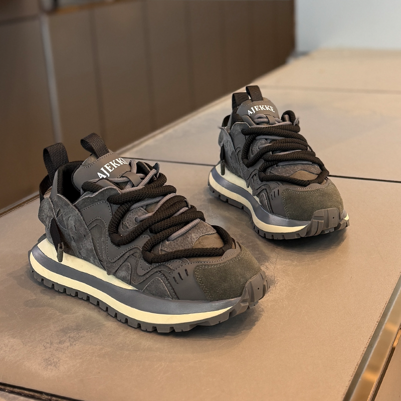 休闲男鞋秋冬款2026快手火复古灰色厚底老爹鞋时尚百搭华夫阿甘鞋,淘宝优惠券,粉丝福利购,淘宝优惠卷