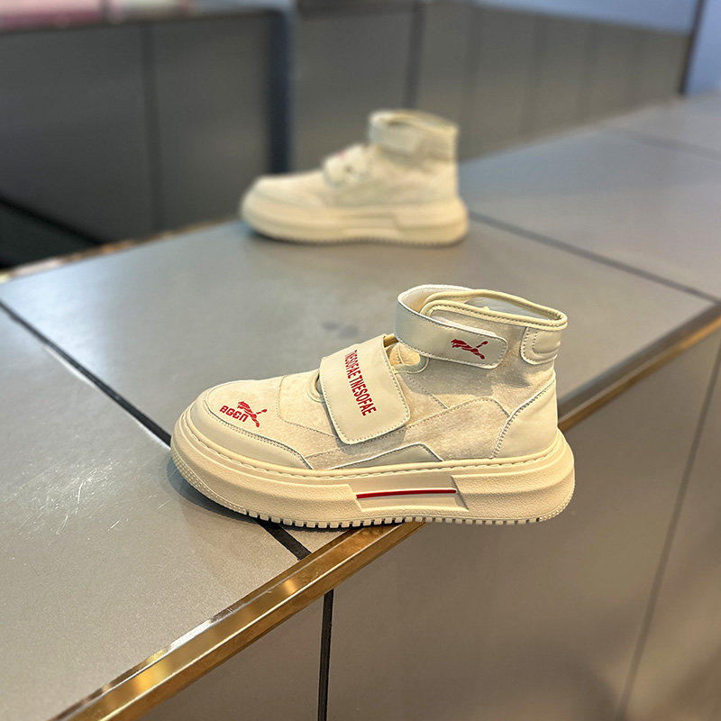 秋冬爆款高帮魔术贴皮面板鞋厚底单棉同款运动鞋潮流休闲鞋,淘宝优惠券,粉丝福利购,淘宝优惠卷