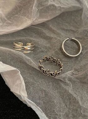 2024tage Open Adjustable Couple Ring Aesthatic Jewelry