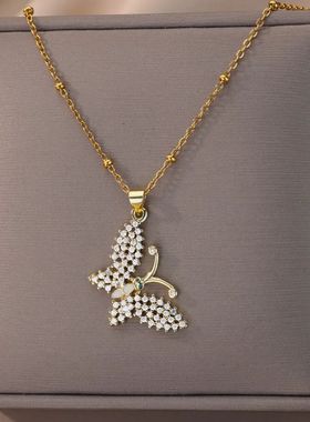 2024 Square Necklaces for Women Stainless Steel Gold Color