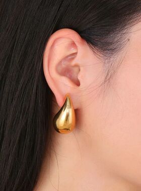 2024ssy Stainless Steel Thick Teardrop Earring Jewelry