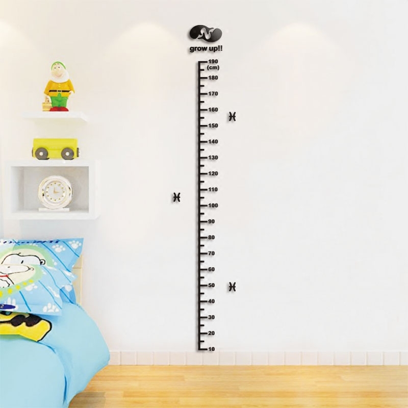 3d立体墙贴卡通十二星座测量身高贴卧室儿童房玄关量身高尺 - 图1