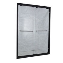 Shower room partition toilet One zigzag moving door type bath screen Home dry and wet separation glass door bathing room Customary