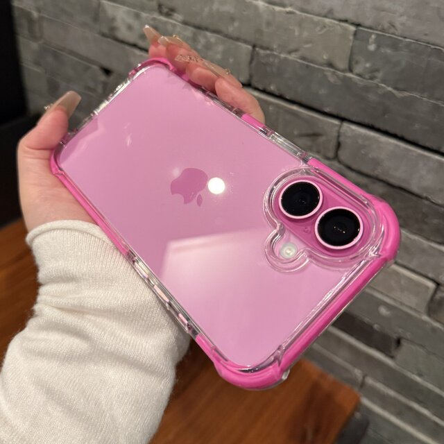 Apple Apple 16 rose pink anti-collision airbag soft edge