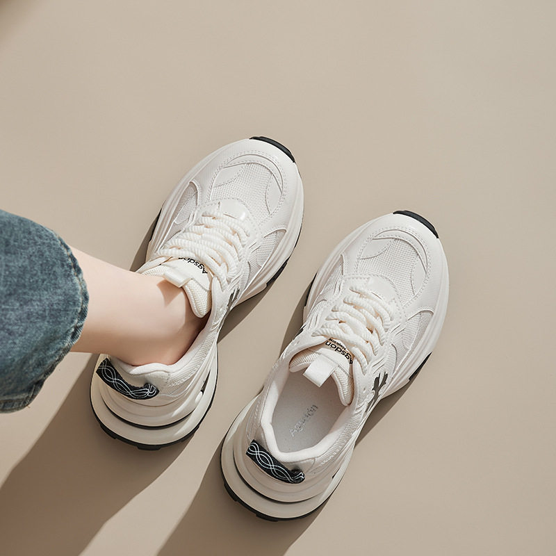 奥古狮登正品厚底老爹鞋女款2025新款秋季小个子休闲白色运动鞋巨,淘宝优惠券,粉丝福利购,淘宝优惠卷