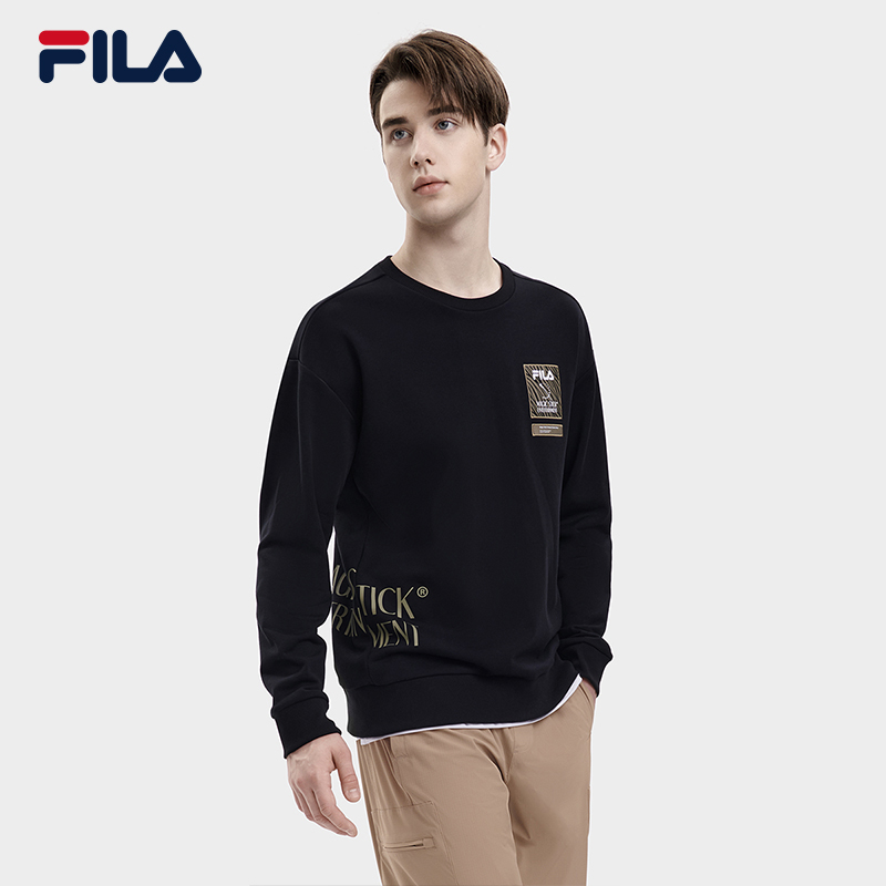 FILA X MAGIC STICK斐乐张艺兴同款男士卫衣2024年春季休闲上衣-图0