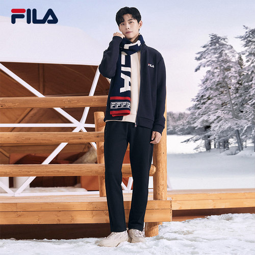 FILA 斐乐官方男士针织长袖外套2026春时尚休闲运动基础立领上衣 - 图2