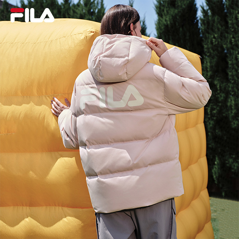 FILA斐乐情侣连帽羽绒服女2025年冬季新款时尚多彩防风保暖外套男,淘宝优惠券,粉丝福利购,淘宝优惠卷