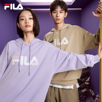 FILA Couple Sports Sweater Casual Sweater Women's 2024 Spring Pullover Men's Loose Top Hooded Jacket