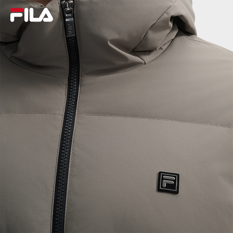 FILA 斐乐官方男士羽绒服2024冬季新款时尚休闲基础保暖连帽外套