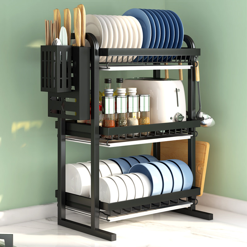 免螺丝碗碟碗盘收纳架厨房置物架沥水架家用放碗架碗筷收纳盒碗柜,淘宝优惠券,粉丝福利购,淘宝优惠卷