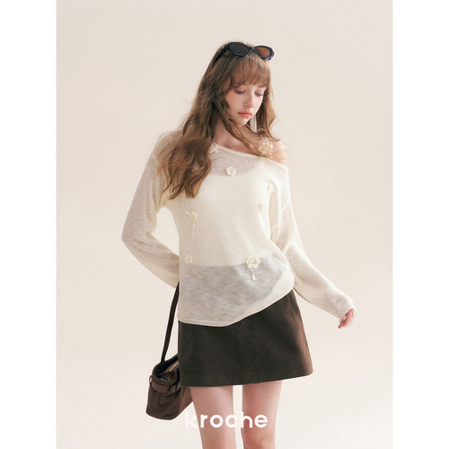 Kroche 26aw「100棉」慵懒休闲 竖条灯芯绒显瘦短款高腰A字半身裙 - 图2