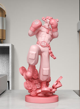 益方家居树脂新中式桌面潮玩摆件