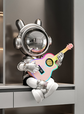 太空人坐姿大摆件吉他蓝牙音响