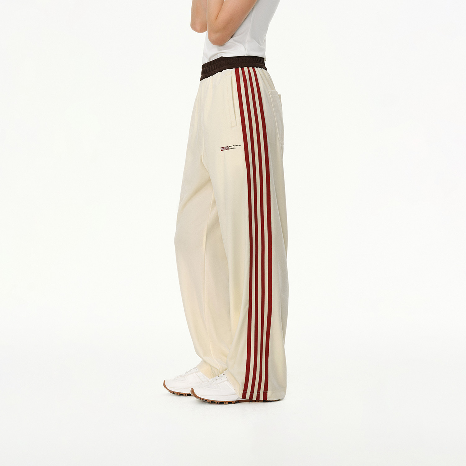 ATRY丝绒休闲裤男国潮美式复古秋季新款撞色重磅运动裤直筒阔腿裤,淘宝优惠券,粉丝福利购,淘宝优惠卷