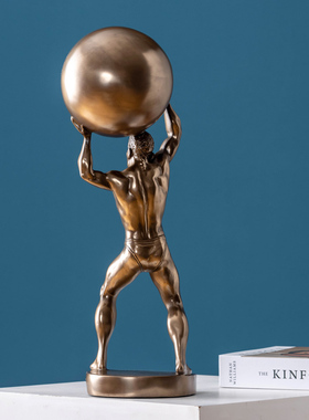 大力士举起抽象艺术装饰品摆件