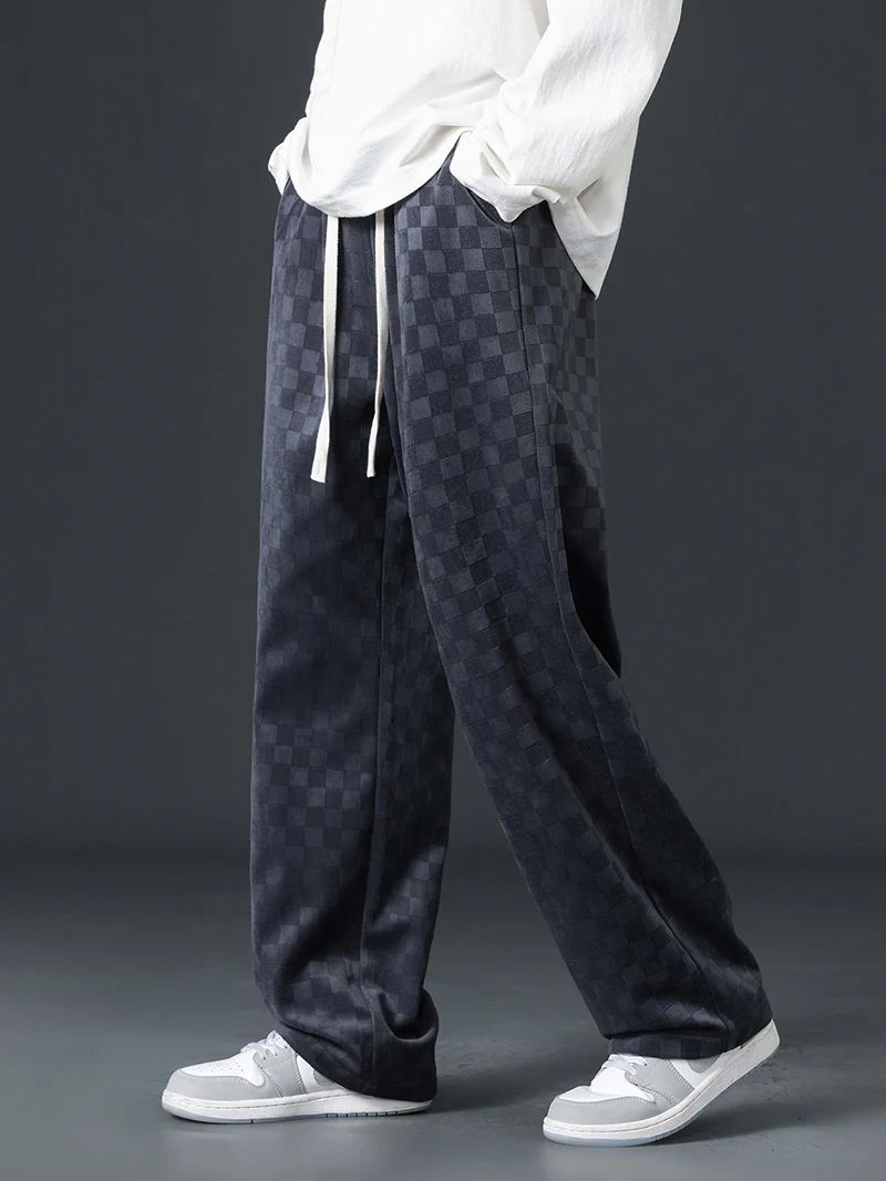 2024 New Spring Summer Men Sweatpants Korean Fashion Corduro - 图0