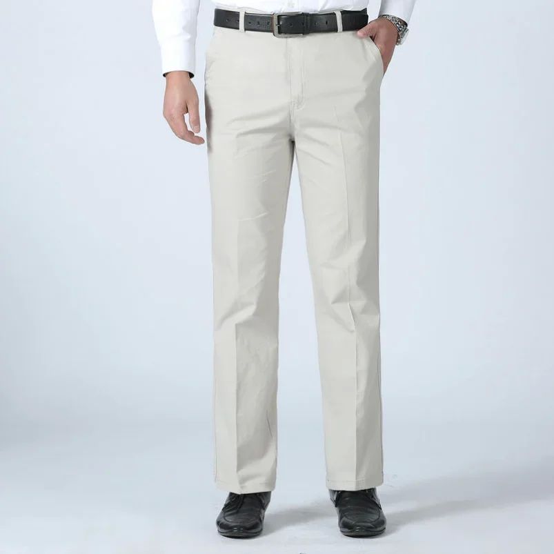 Men's Summer Thin Casual Suit Pants Autumn Thick Cotton Clas - 图1