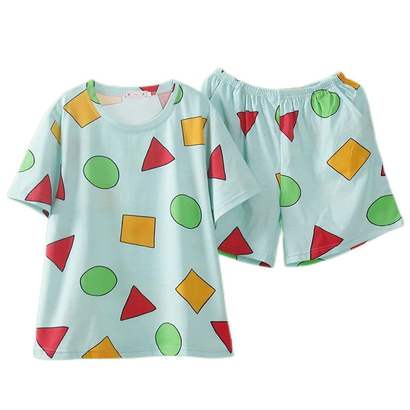 Pijama Sin Chan Man Pajama Sinchan Cotton Summer Short Sets-图3