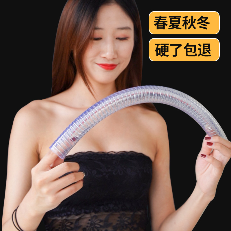 10米钢丝软管pvc透明软管塑料油管耐高温6分1/2/3寸真空水管加厚 - 图0