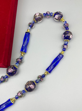 其他琉璃女生蓝色项链