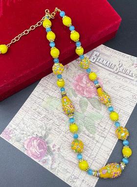 中古黄色琉璃猫眼情侣琉璃