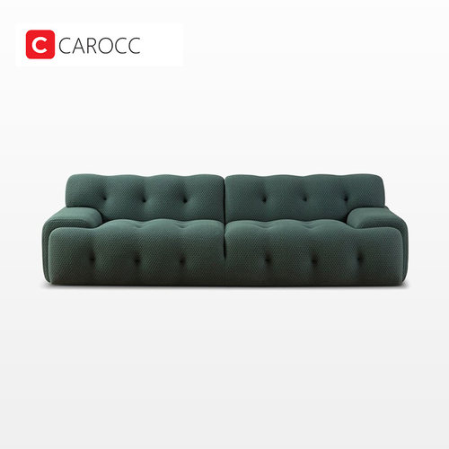 罗琦堡模块沙发客厅意式极简直排设计师款布艺沙发三人位 - 图0