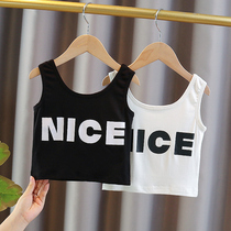 Girl Vest Summer Dress 2022 Summer New CUHK Girl Girl Inside Lap Wearing Short Harnesses Sleeveless Blouse