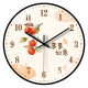 Looking north to the simple cartoon living room chinese style clock