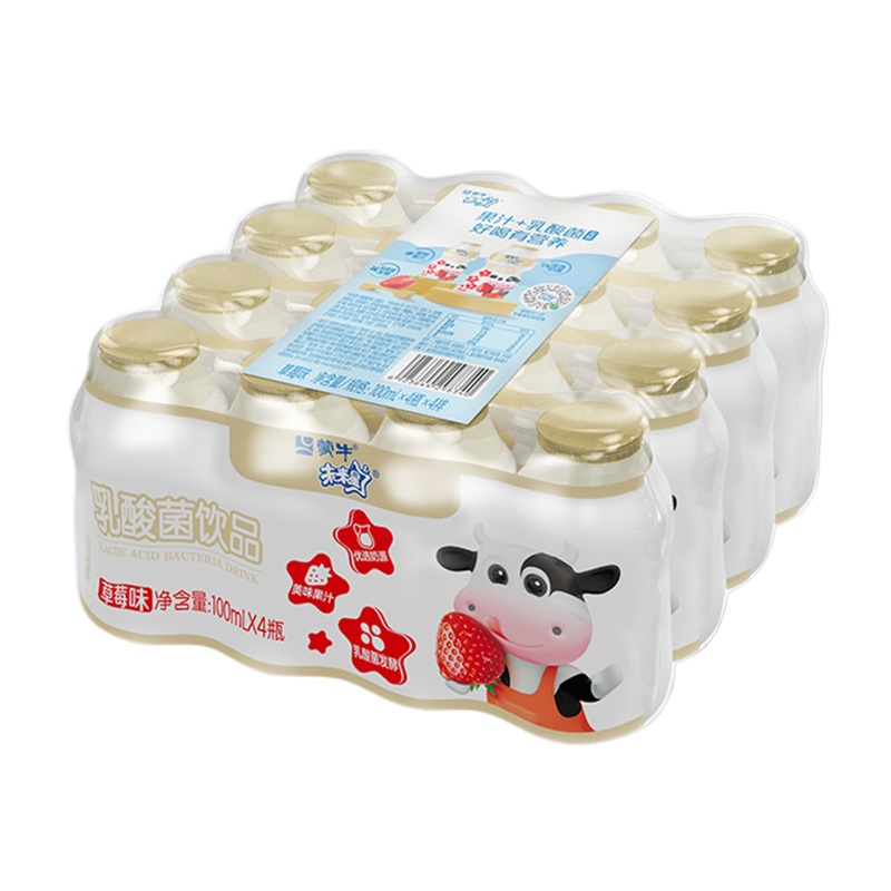 5月产 蒙牛未来星乳酸菌草莓味16瓶饮品饮料早餐学生牛奶旗舰店