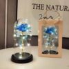 520 Preserved Flower Plastic Cover Rose Flower Gold Foil Flower Chinese Valentine's Day Holiday Gift Transparent Glitter