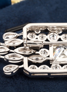 高定香水瓶满钻水滴项链】通体925纯银镀18k金网红明星奢华颈链女