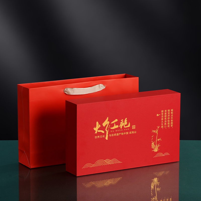 武夷山大红袍茶叶礼盒装250克 正宗浓香型独立小包正岩乌龙茶送礼 - 图0