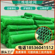 Three-dimensional vegetation net slop planting grass nets three-dimensional plus gluten solid earth mesh garden forest green solid earth protection slopes Geogrid mat edge factory