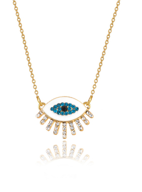 1 PC Resin Evil Eye Geometric Necklace For Women Gift Jewelr