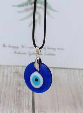 Colorful  Eyes Pendant Necklace for Women Girl Men Lovers
