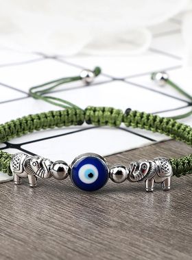 New Turkish Evil Eye Bracelet For Women Men Lucky Braided