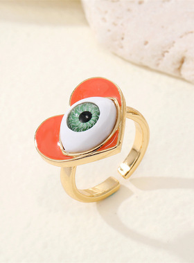 Heart Love Evil Eye Finger Ring For Women Gift Fashion