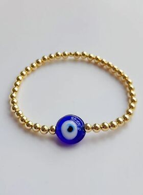Herlook Blue Evil Eye Bracelet High Quality Gold Plated