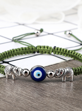 New Turkish Evil Eye Bracelet For Women Men Lucky Braided