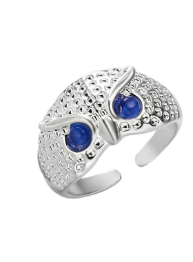 Animal Eye Owl Rings Jewelry Adjustable Open Men Ring For