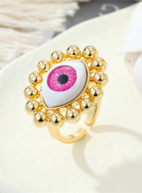Colored Turkish Evil Eye Ring For Women New Trendy Lucky