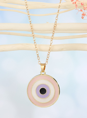 1 PC Round Irregular Eye Necklace For Women Gift Jewelry