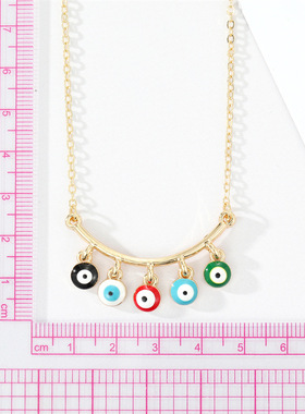 Enamel Evil Eye Beads Tassel Necklace For Women New Fashion