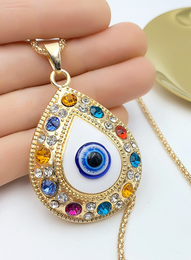 Fashion Crystal Turkish Evil Eye Pendants Crystal Lucky